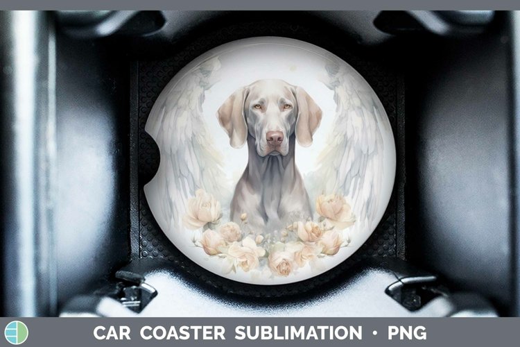 Memorial Weimaraner Car Coaster Sublimation Coaster Designs