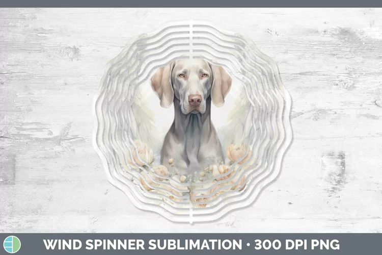 Memorial Weimaraner Wind Spinner Sublimation Spinner Designs