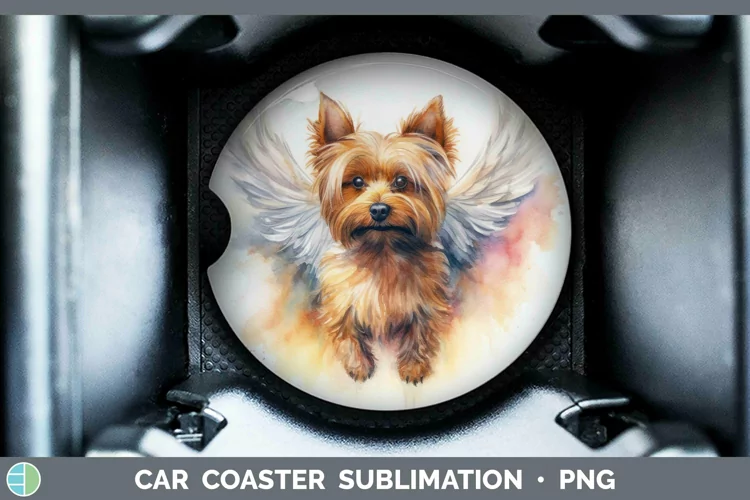 Memorial Yorkshire Terrier Car Coaster Sublimation Coaster D