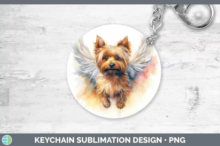 Memorial Yorkshire Terrier Keychain Sublimation Keyring Desi
