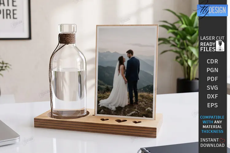 Memory Shelf Photo Holder Laser Cut | Photo Display Stand