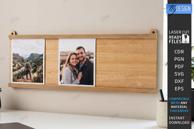 Memory Shelf Photo Holder Laser Cut | Photo Display Stand