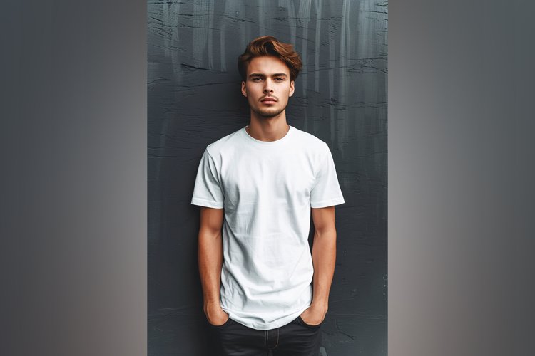 White T Shirt Logo Branding Mockup