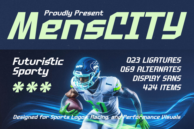 Menscity - Futuristic Sporty Font