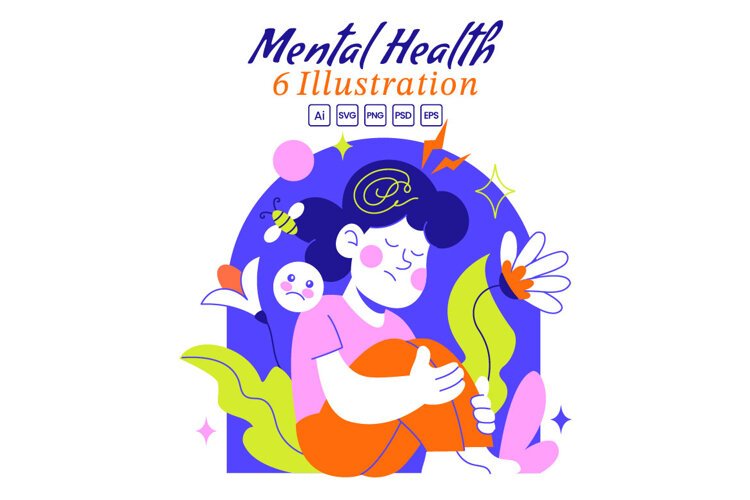 6 Mental Health Illustration example image 1