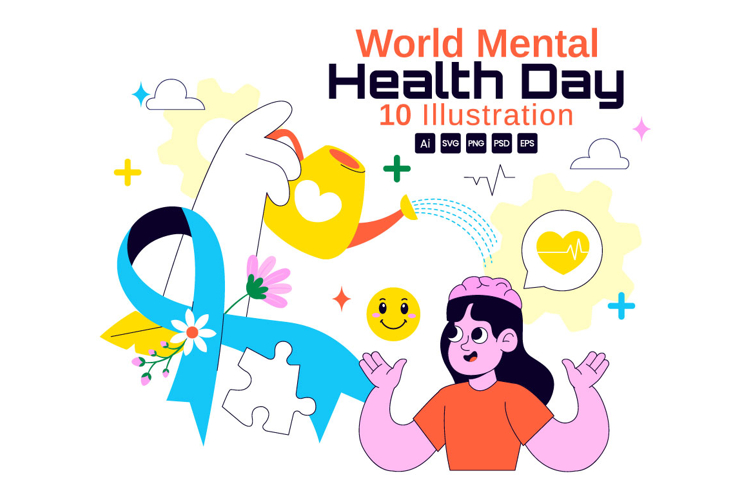 10 World Mental Health Day Illustration