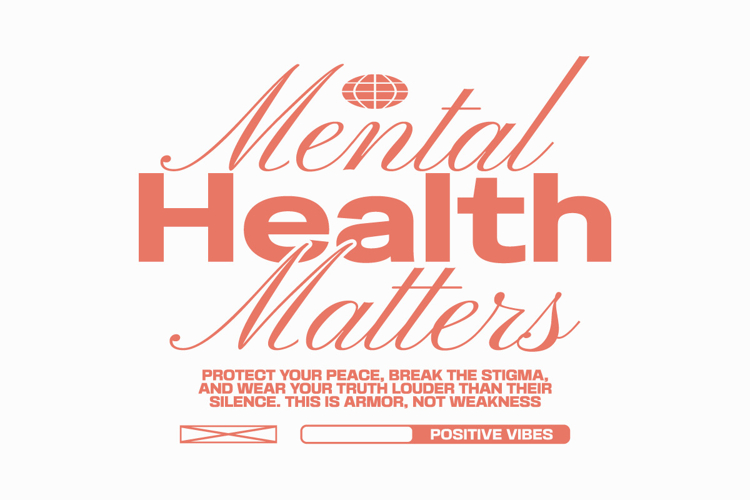Mental Health Matters Typography T-shirt Design