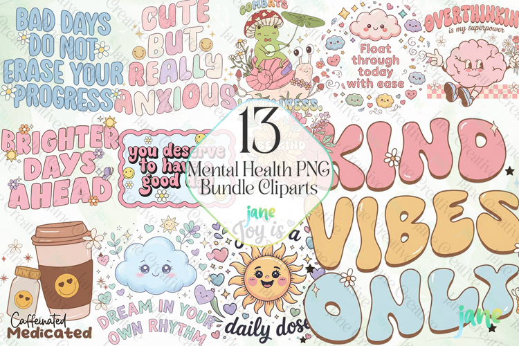 Mental Health Png Bundle Clipart