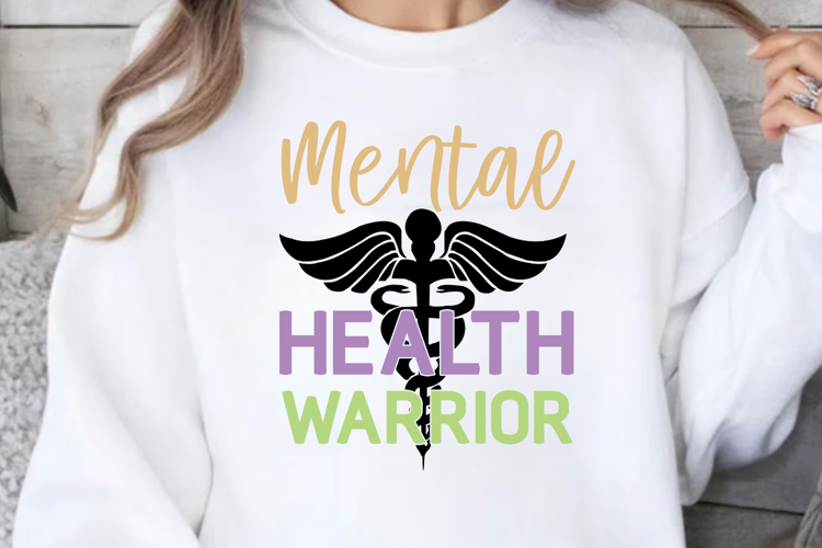 Mental health warrior SVG, Mental Health SVG