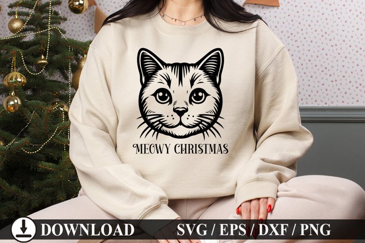 Meowy Christmas - Pet Christmas Ornament Design