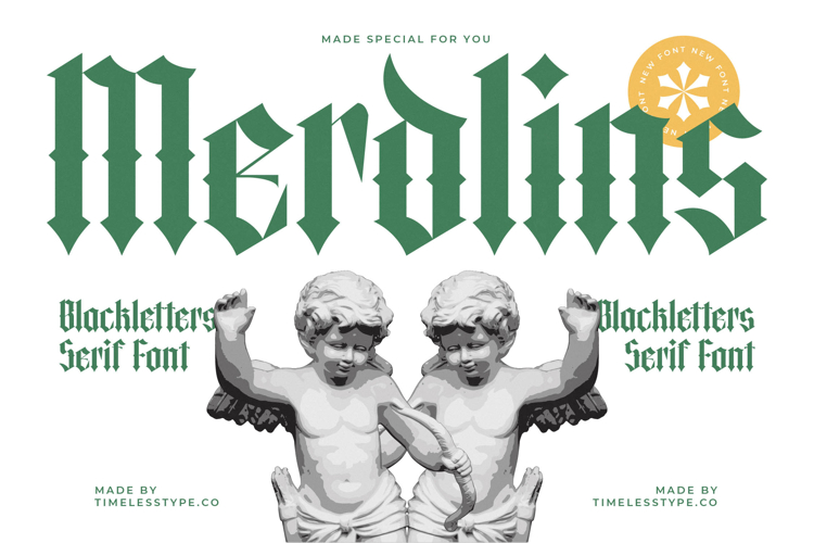 Merdlins - Blackletter Serif Font