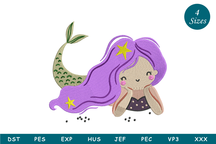 Mermaid Embroidery Designs Image 2