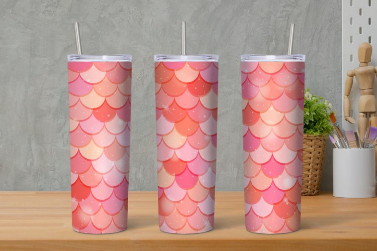 Mermaid Scale Red, 20oz Skinny Tumbler, 20 Oz Tumbler Png