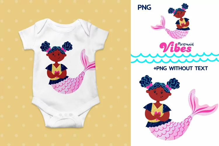 Mermaid clipart, Mermaid PNG, Mermaid Vibes Sublimation