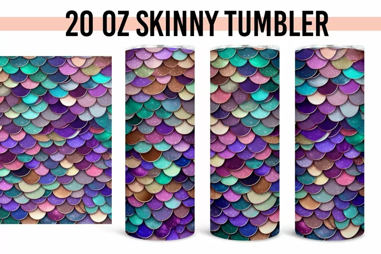 Mermaid Scales - 20 oz Straight Tumbler