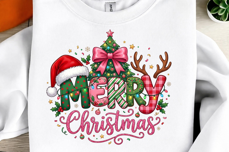 Merrry Christmas Sublimation PNG example image 1
