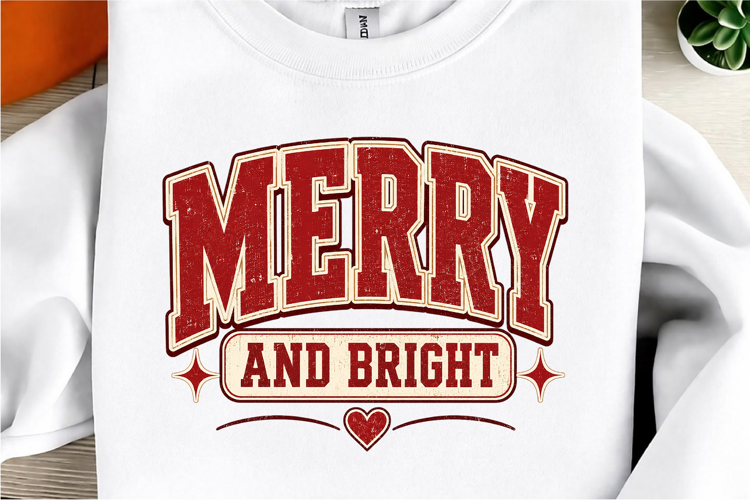 Merry and Bright Christmas PNG