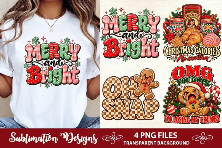 Merry and Bright Christmas PNG