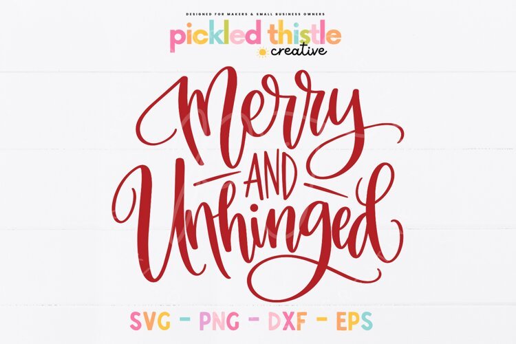 A funny Christmas typography design featuring bold crimson-red lettering, graceful loops, and a humorous holiday saying with a little attitude.