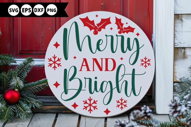 Round Christmas Ornament Svg Image 11