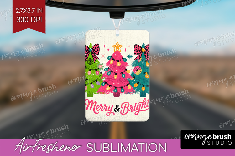 Merry & Bright Xmas Air Freshener PNG Christmas PNG