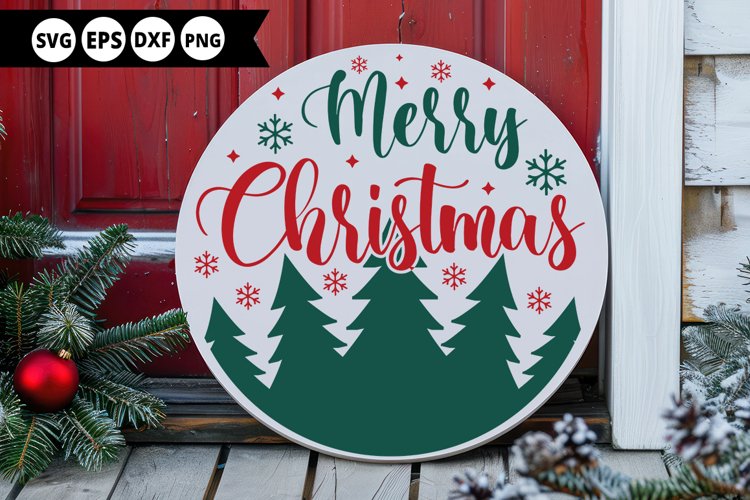 Round Christmas Ornament Svg Image 9