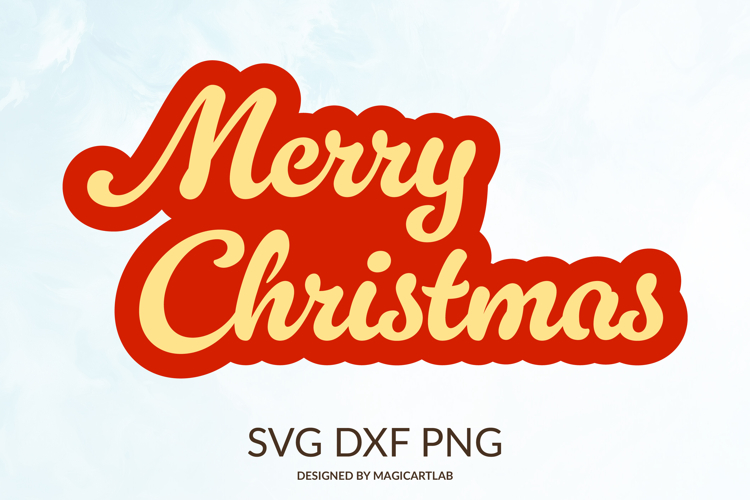 Merry Christmas SVG|Layered Christmas Saying