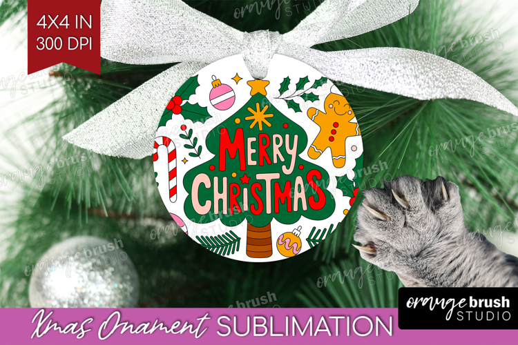 Merry Christmas Xmas Ornament PNG Christmas PNG Sublimation