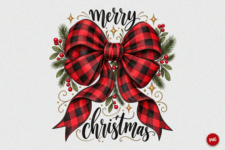 Merry and Bright Christmas PNG
