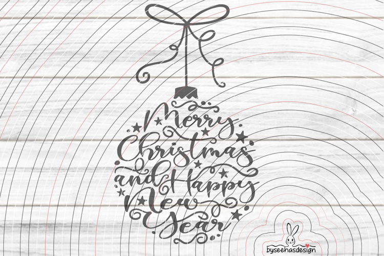 Merry Christmas cutting file SVG DXF