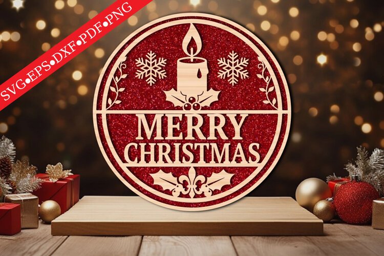 Merry Christmas Santa Snowman SVG example image 1