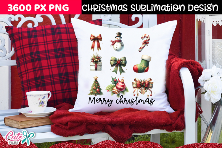 Merry Christmas Coquette Sublimation Design