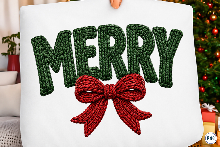 Merry Christmas Crochet PNG