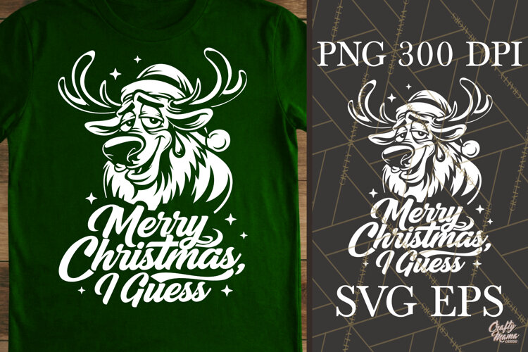 Merry Christmas I Guess Reindeer Christmas SVG example image 1