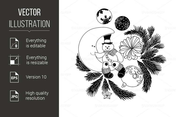 Snowman Illustration Image 3