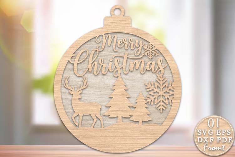 Merry Christmas Laser Cut SVG