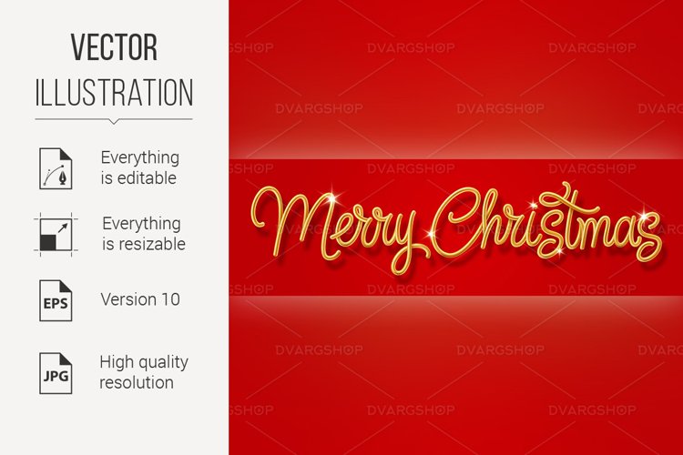Merry Christmas Lettering example image 1