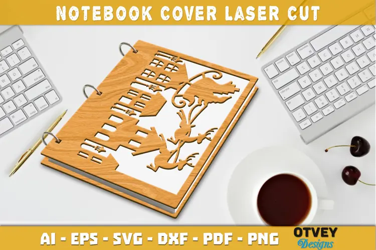 Merry Christmas Notebook Cover Laser Cut