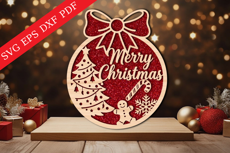 Merry christmas ornament svgs Image 2