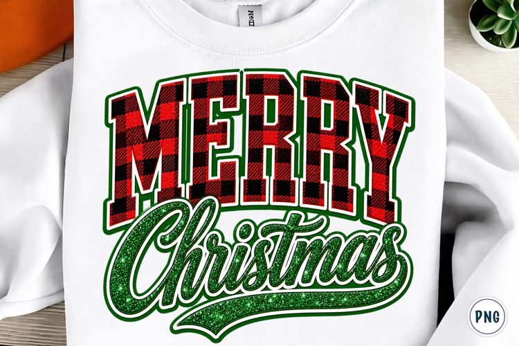 Merry Christmas Plaid Png