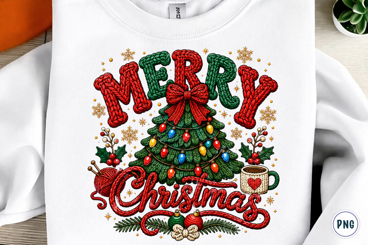Merry Christmas, Christmas Embroidery PNG