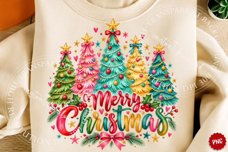 Merry Christmas PNG, Christmas Trees PNG, Christmas Shirt