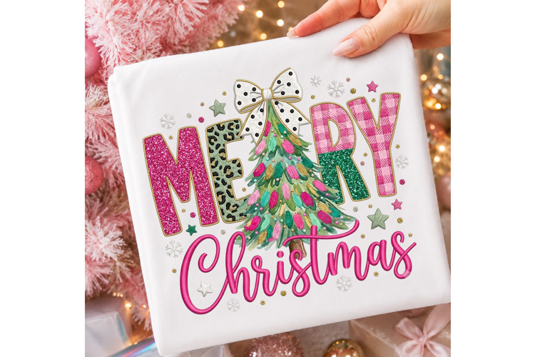 Merry Christmas Png, Colorful Glitter