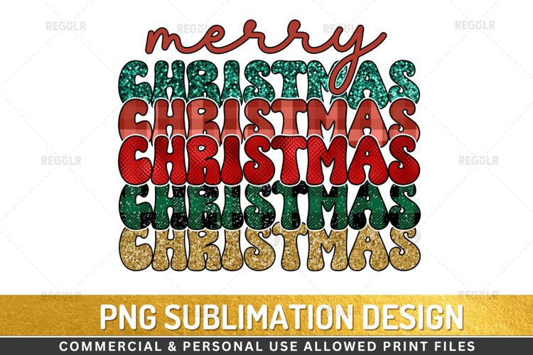 Merry Christmas sublimation design