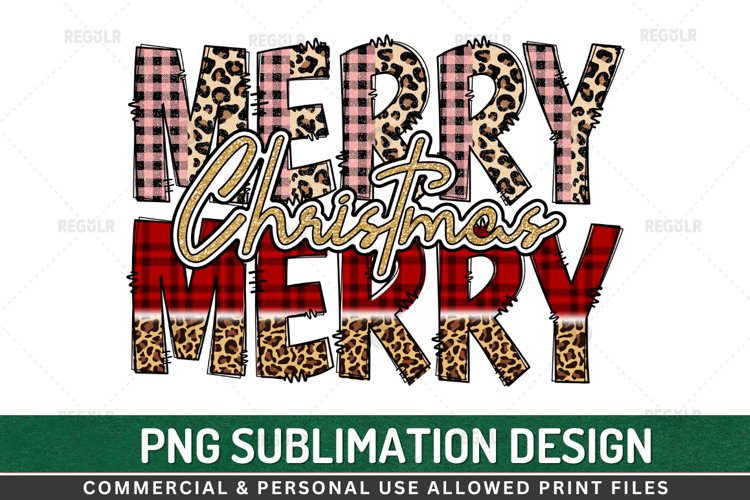 Merry Christmas sublimation design PNG