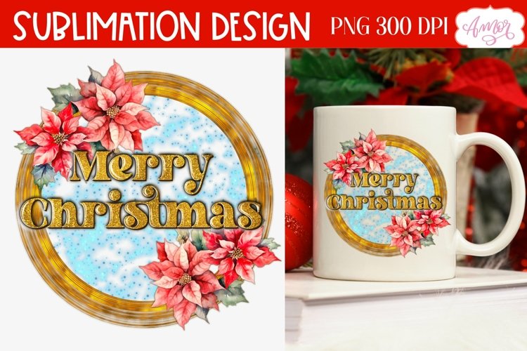 Merry Christmas PNG design for sublimation