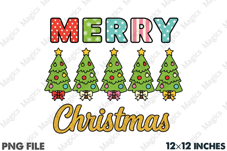 Merry Christmas PNG, Sublimation Designs