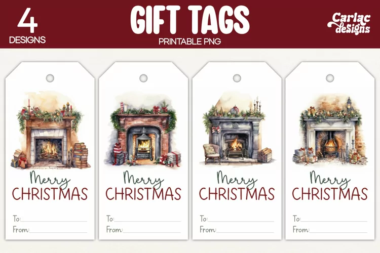 Christmas Gift Tags, Merry Christmas Printable Tags