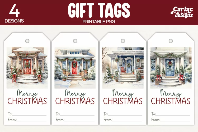 Christmas Gift Tags, Merry Christmas Printable Tags