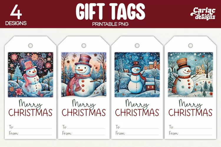 Christmas Gift Tags, Merry Christmas Printable Tags